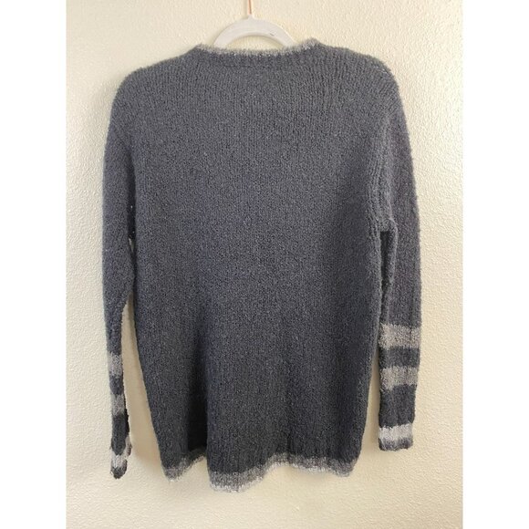 Velvet Graham & Spencer Wool mohair Sweaters Womens  Small Gray Black fall Cozy - Picture 2 of 10